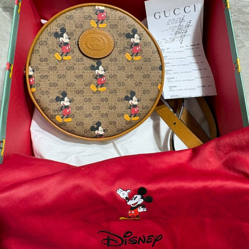GUCCI 迪士尼米奇聯名迷你圓餅後背包-0