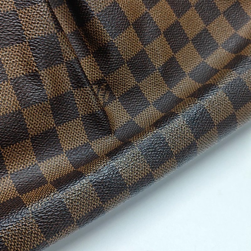 LOUIS VUITTON TREVI大號棕色塗層帆布棋盤格手提包單肩包金色五金-10