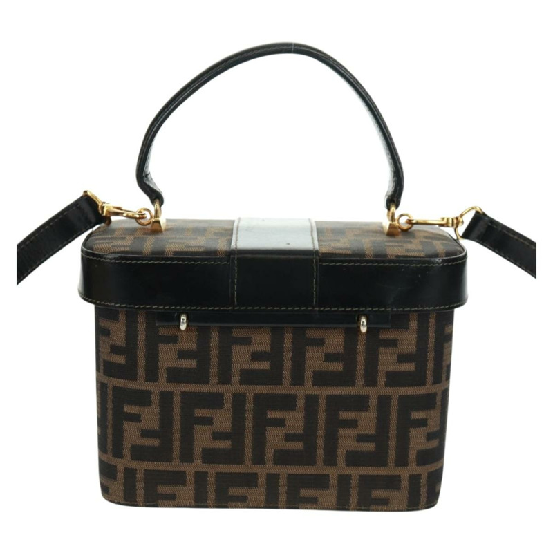 【日本直送】FENDI Zucca帆布化妝包 2way Brown Black Auth 163256V-1