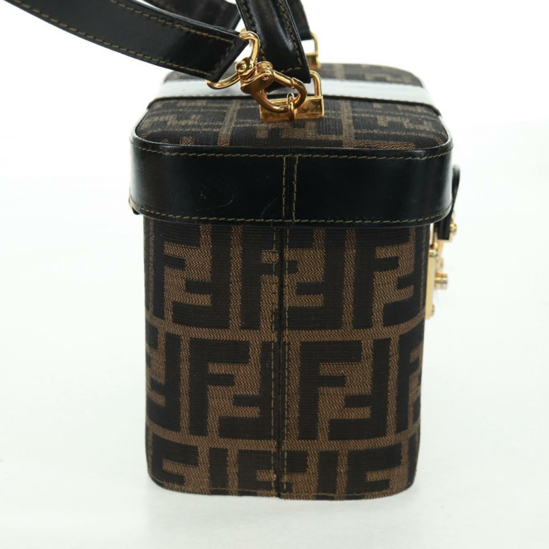 【日本直送】FENDI Zucca帆布化妝包 2way Brown Black Auth 163256V-2