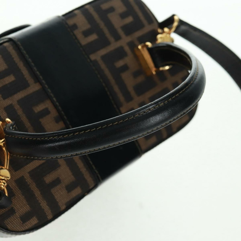 【日本直送】FENDI Zucca帆布化妝包 2way Brown Black Auth 163256V-6