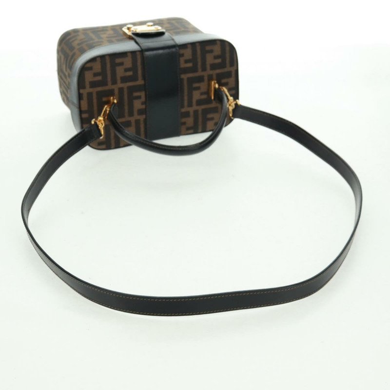 【日本直送】FENDI Zucca帆布化妝包 2way Brown Black Auth 163256V-7