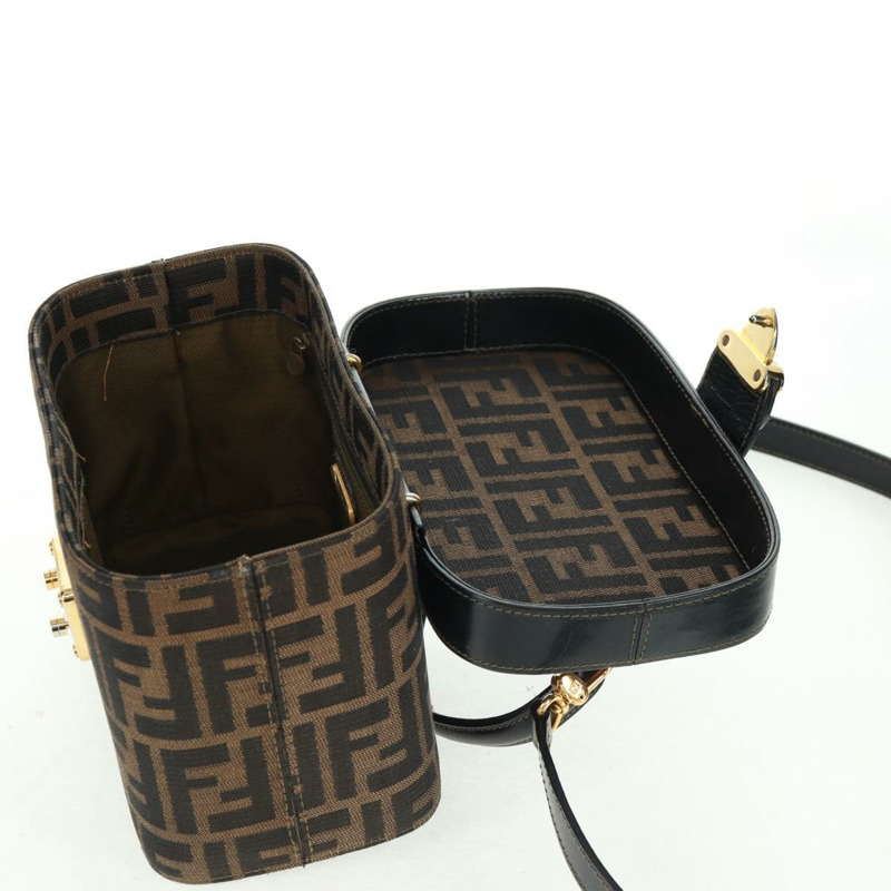 【日本直送】FENDI Zucca帆布化妝包 2way Brown Black Auth 163256V-8