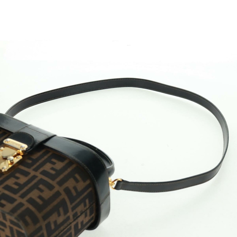 【日本直送】FENDI Zucca帆布化妝包 2way Brown Black Auth 163256V-14