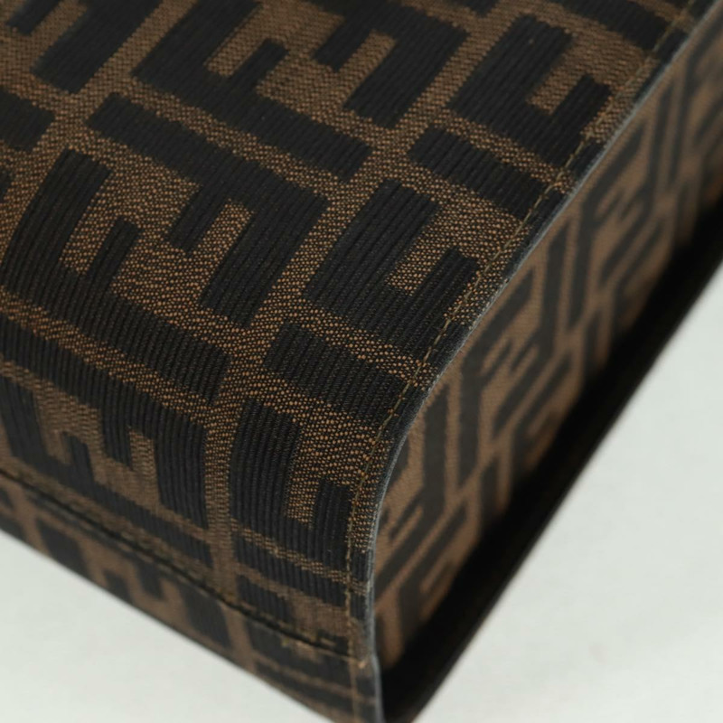【日本直送】FENDI Zucca帆布化妝包 2way Brown Black Auth 163256V-15