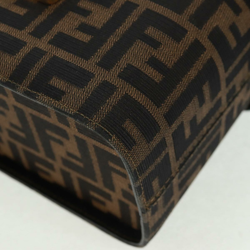 【日本直送】FENDI Zucca帆布化妝包 2way Brown Black Auth 163256V-16