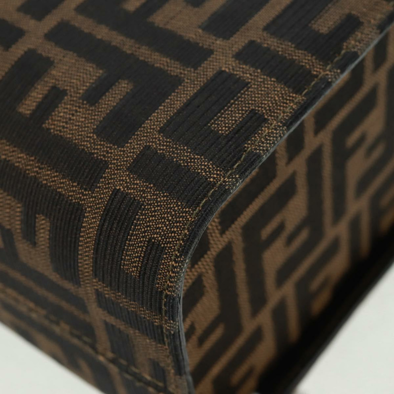 【日本直送】FENDI Zucca帆布化妝包 2way Brown Black Auth 163256V-17