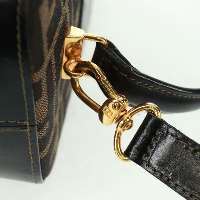 【日本直送】FENDI Zucca帆布化妝包 2way Brown Black Auth 163256V-19