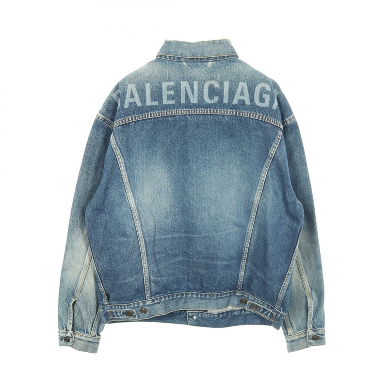 BALENCIAGA 牛仔夾克 #34 棉質海軍藍 二手 男款-1