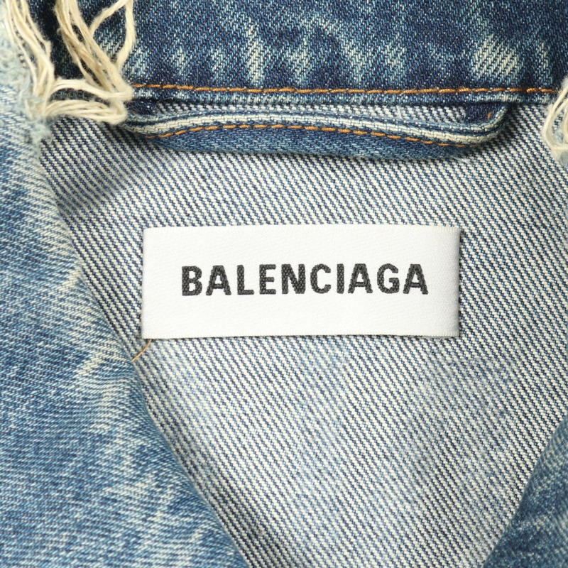 BALENCIAGA 牛仔夾克 #34 棉質海軍藍 二手 男款-2