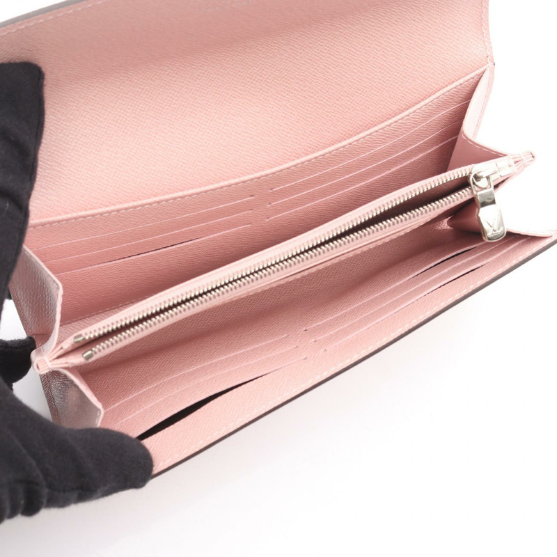 路易威登 Portefeuille Sarah 雙折長版皮夾 M61394 Epi Rose Nacre-2