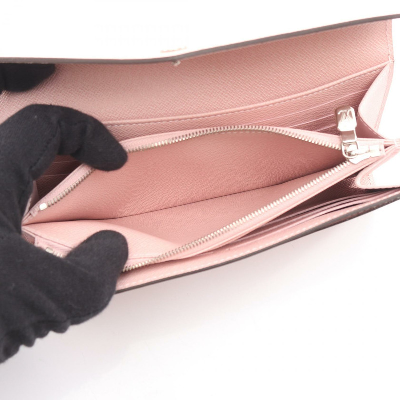 路易威登 Portefeuille Sarah 雙折長版皮夾 M61394 Epi Rose Nacre-3