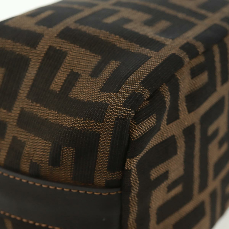 【日本直送】FENDI Zucca帆布化妝包 黑色棕色 正品 164118V-6