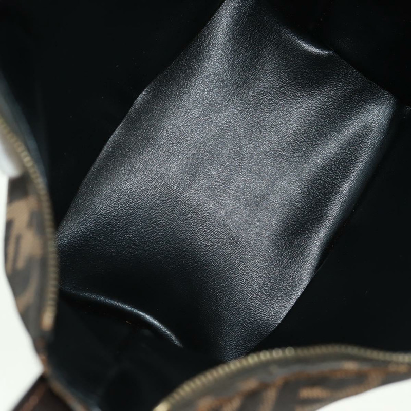 【日本直送】FENDI Zucca帆布化妝包 黑色棕色 正品 164118V-10