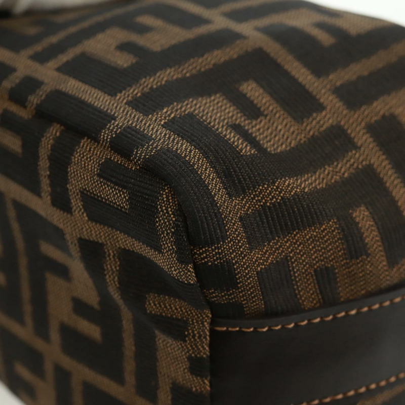 【日本直送】FENDI Zucca帆布化妝包 黑色棕色 正品 164118V-13