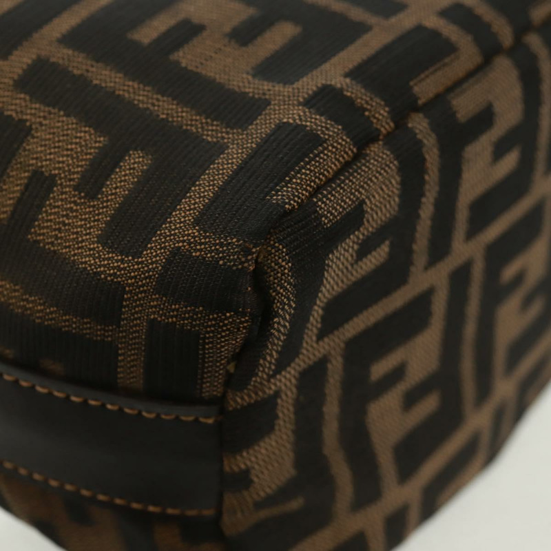 【日本直送】FENDI Zucca帆布化妝包 黑色棕色 正品 164118V-14