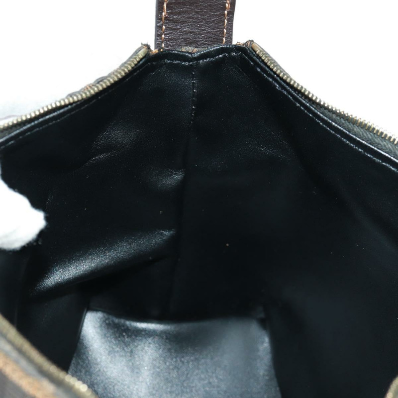 【日本直送】FENDI Zucca帆布化妝包 黑色棕色 正品 164118V-19