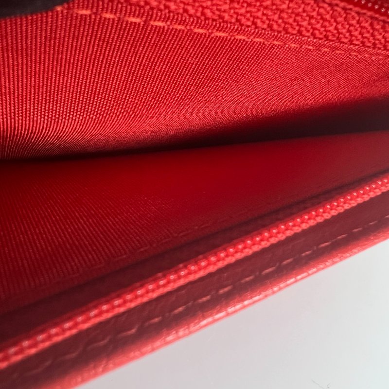 CHANEL Border stitch 對開長夾 紅 22開-7