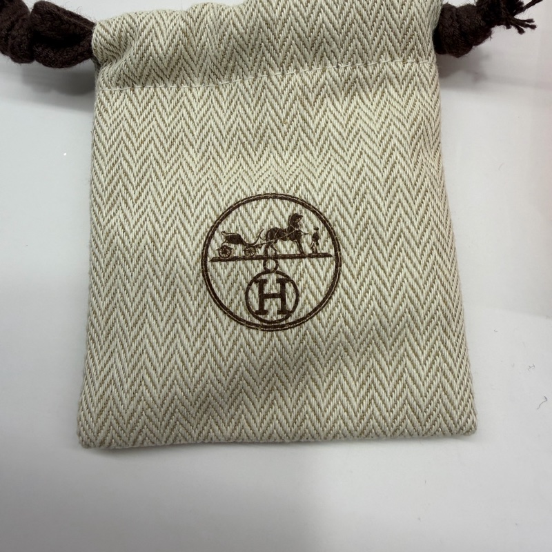 Hermes Mini Pop H耳環-栗子色-3