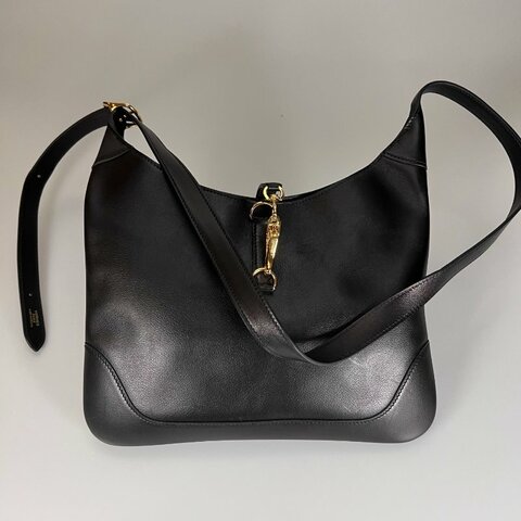 HERMES Z刻 EVERGRAIN皮 黑TRIM 31 單肩包