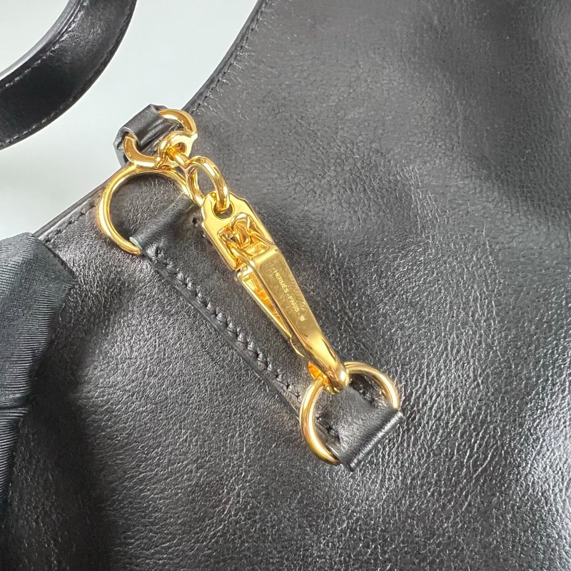 HERMES Z刻 EVERGRAIN皮 黑TRIM 31 單肩包-4