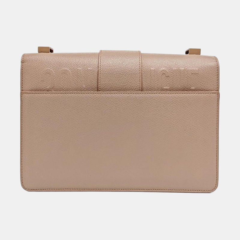 DIOR 30 Montaigne豆沙色牛皮蒙田包單肩包斜挎包金色五金可拆卸肩帶-4