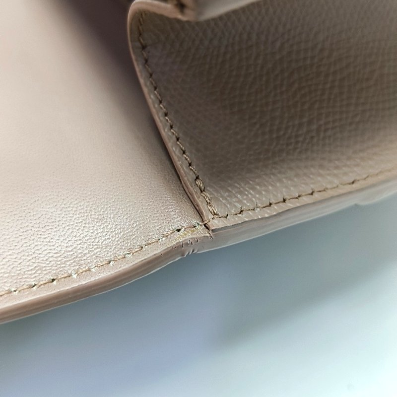 DIOR 30 Montaigne豆沙色牛皮蒙田包單肩包斜挎包金色五金可拆卸肩帶-8