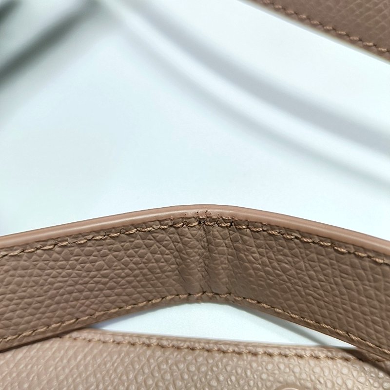 DIOR 30 Montaigne豆沙色牛皮蒙田包單肩包斜挎包金色五金可拆卸肩帶-13