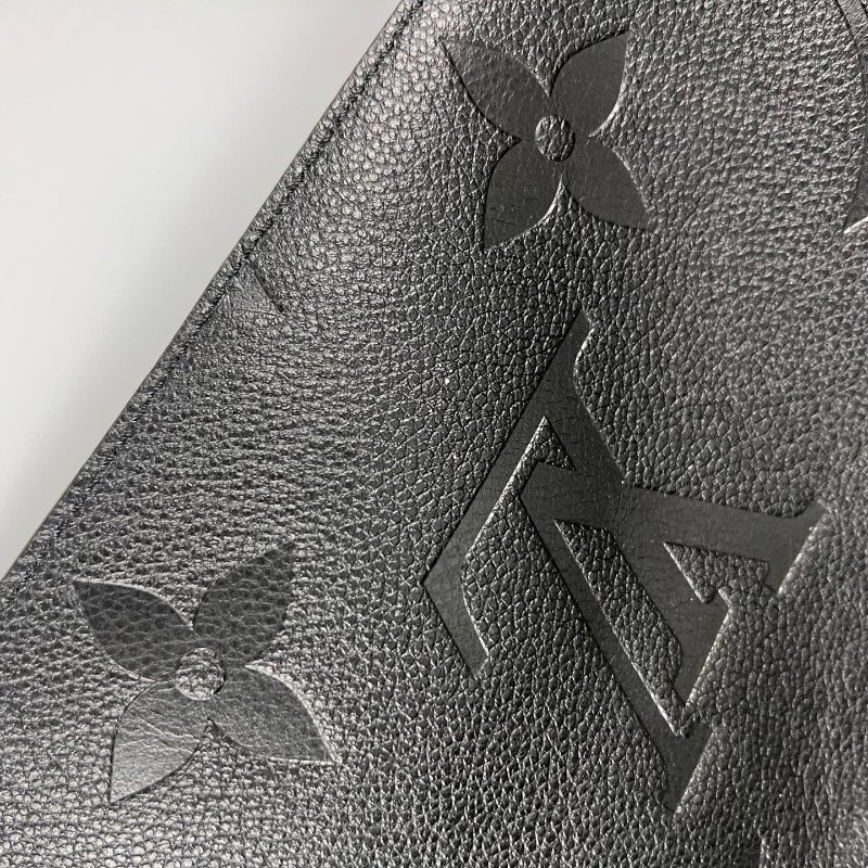 LV M45685/晶片款 黑全皮NEVERFULL MM 托特包-8