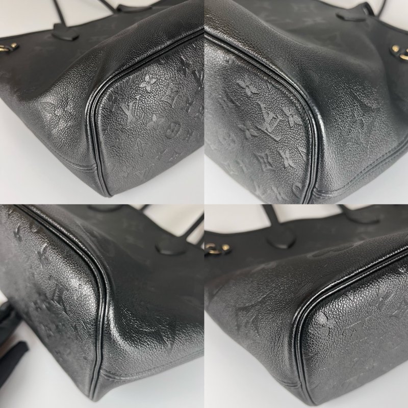 LV M45685/晶片款 黑全皮NEVERFULL MM 托特包-11