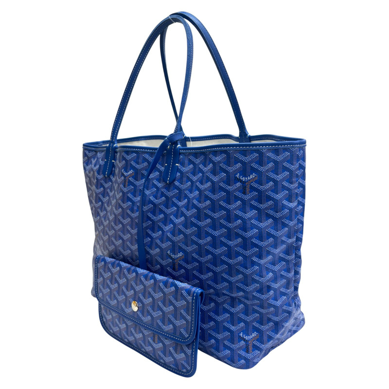 藍色 Goyardine帆布 Saint Louis PM 托特包【GOYARD 高雅德】-1