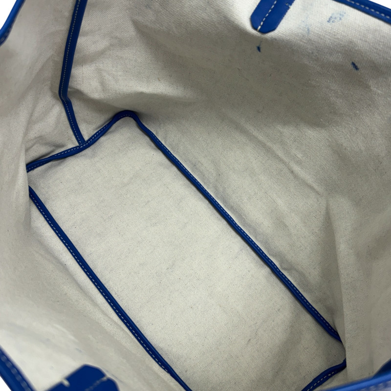 藍色 Goyardine帆布 Saint Louis PM 托特包【GOYARD 高雅德】-4