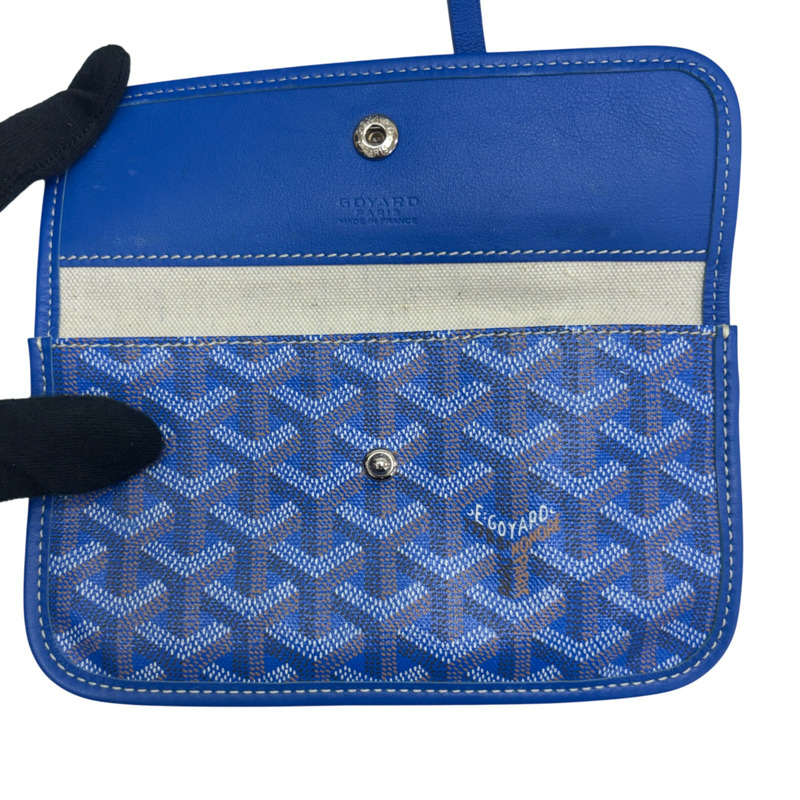 藍色 Goyardine帆布 Saint Louis PM 托特包【GOYARD 高雅德】-5