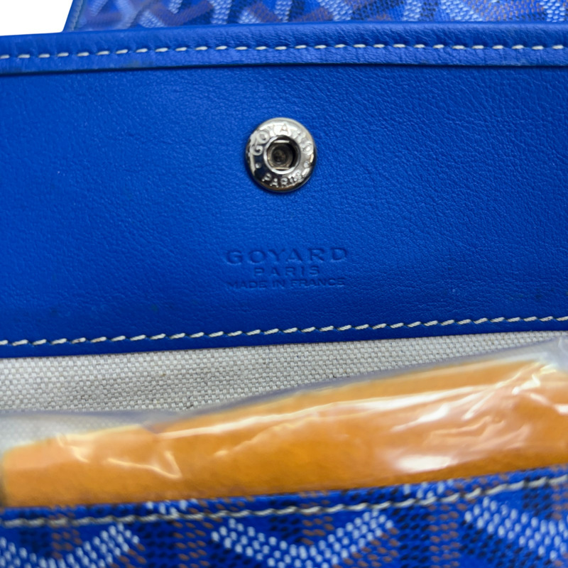 藍色 Goyardine帆布 Saint Louis PM 托特包【GOYARD 高雅德】-6