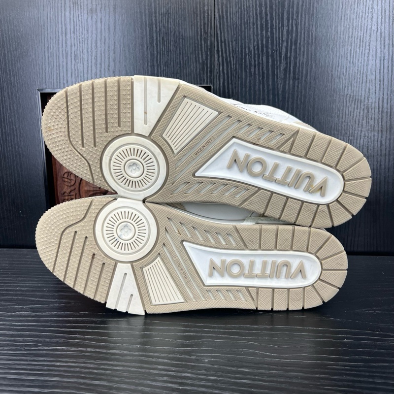 99新Louis Vuitton路易威登 米白魔術貼 碼7  41 碼無附件-7