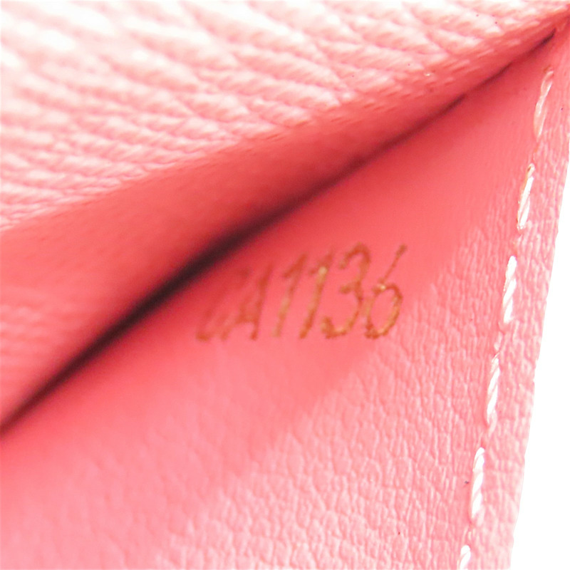 罌粟紅/棕色 原花帆布 Jungle圖騰 Sarah 釦式長夾【LOUIS VUITTON LV 路易威登】 M42576-10