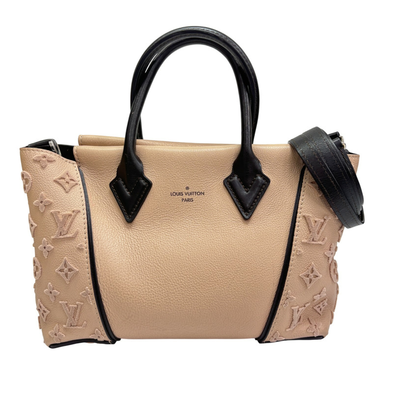 粉紅色米色 Veau Cachemire牛革 Tote W BB 兩用包【LOUIS VUITTON LV 路易威登】 M94711-0