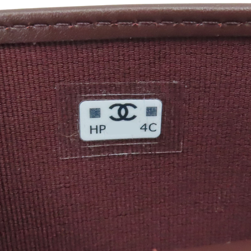 黑色 菱格紋 牛皮 扣式長夾【CHANEL 香奈兒】-9