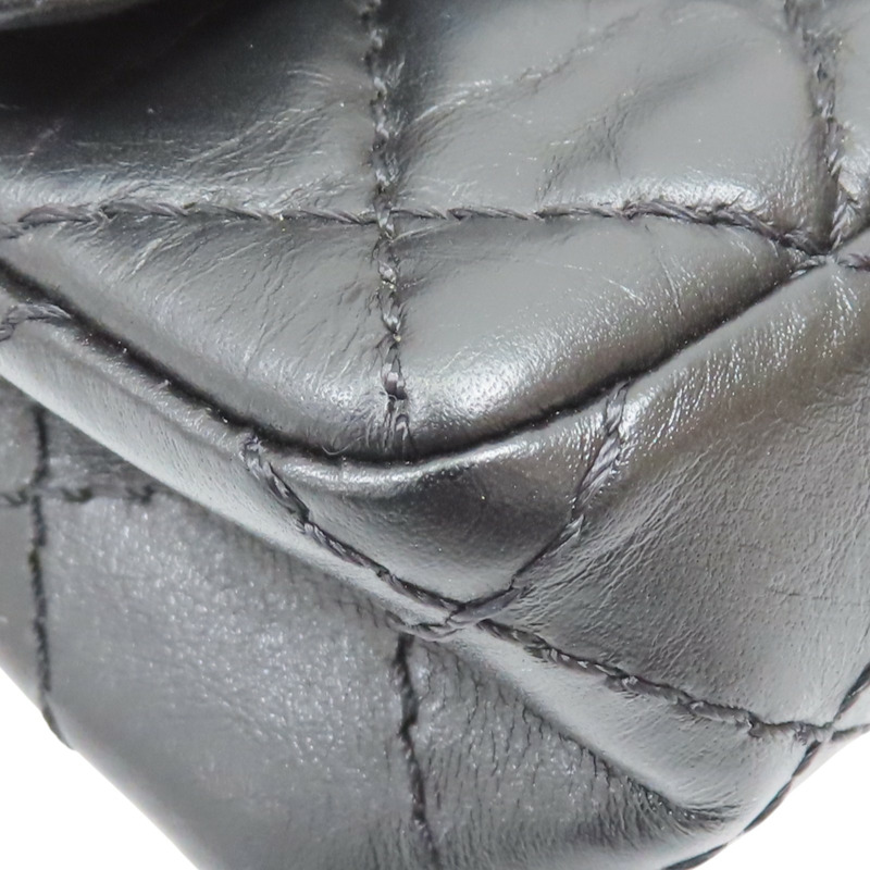 黑色 菱格紋 牛皮 Reissue 2.55 鍊帶 腰包 金釦【CHANEL 香奈兒】 A57791-11