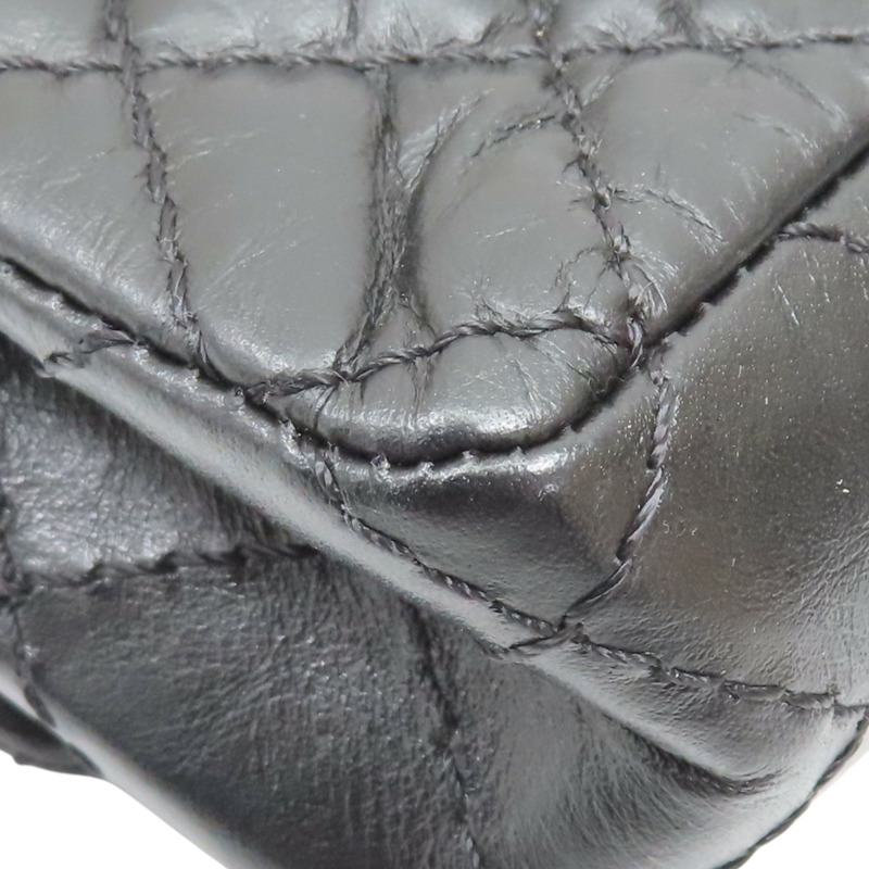 黑色 菱格紋 牛皮 Reissue 2.55 鍊帶 腰包 金釦【CHANEL 香奈兒】 A57791-13