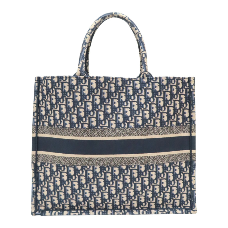 藍色 刺繡帆布 Book Tote Large 手提包【Dior 迪奧】 M1286ZRIW-1