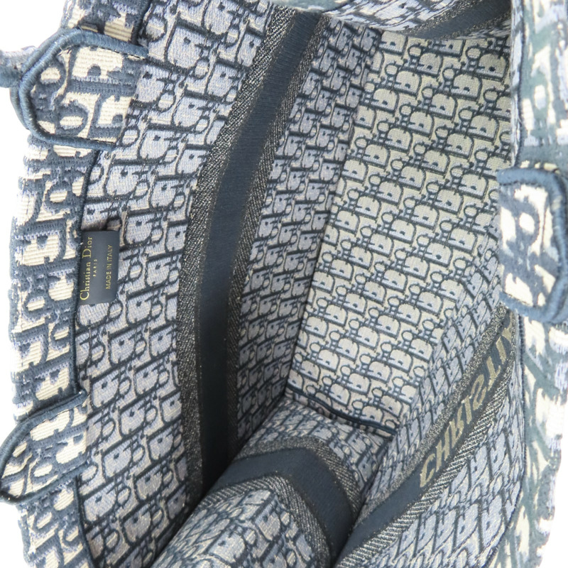 藍色 刺繡帆布 Book Tote Large 手提包【Dior 迪奧】 M1286ZRIW-4