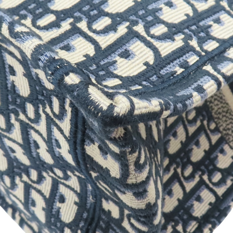 藍色 刺繡帆布 Book Tote Large 手提包【Dior 迪奧】 M1286ZRIW-10