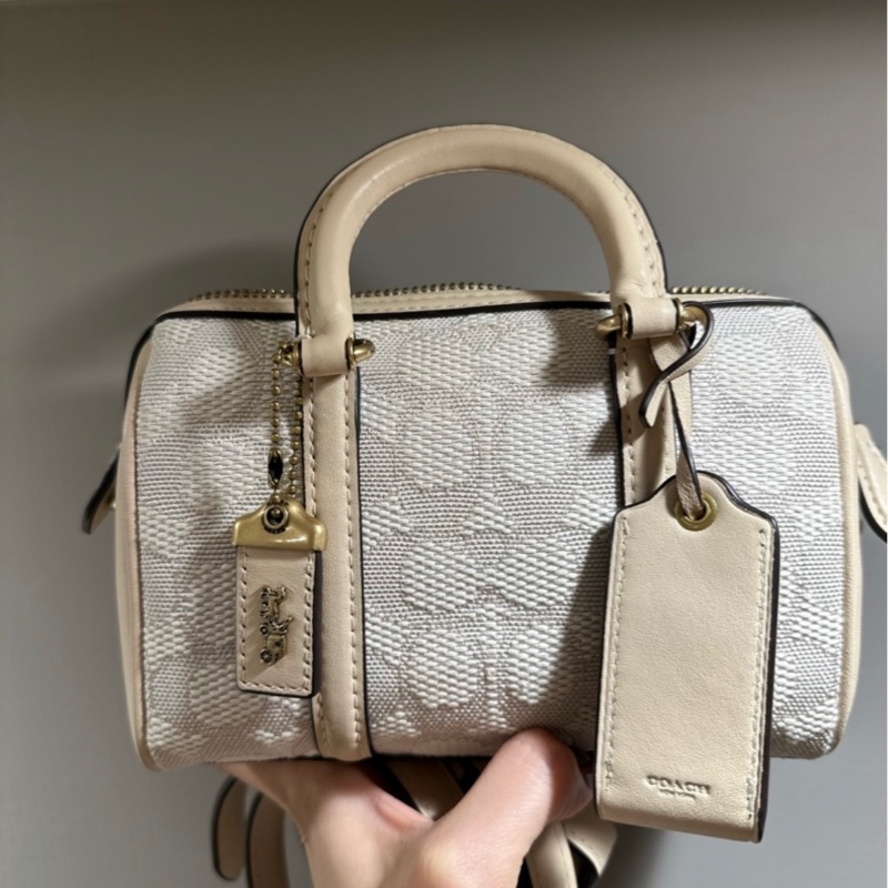 coach帆布波士頓包（手提/斜背-7