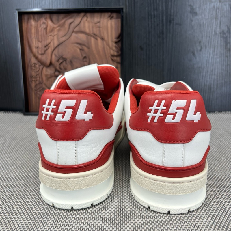99新LouisVuitton路易威登trainer 新款白紅 碼數 7 號41碼 無附件-2