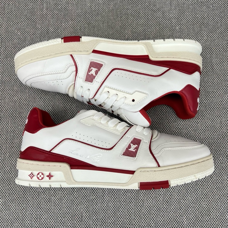 99新LouisVuitton路易威登trainer 新款白紅 碼數 7 號41碼 無附件-5