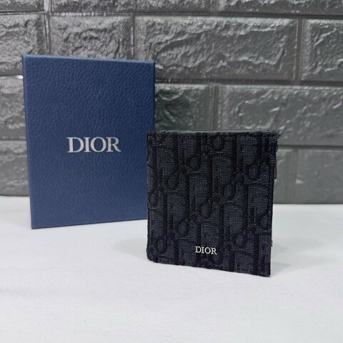 DIOR 全新Oblique黑緹花短夾