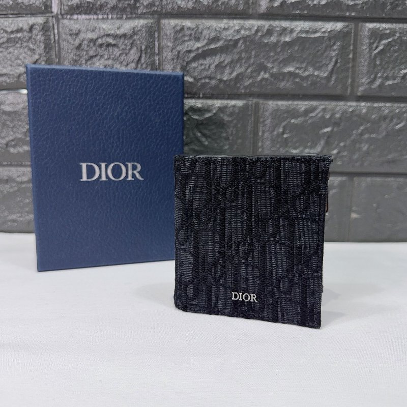 DIOR 全新Oblique黑緹花短夾-0