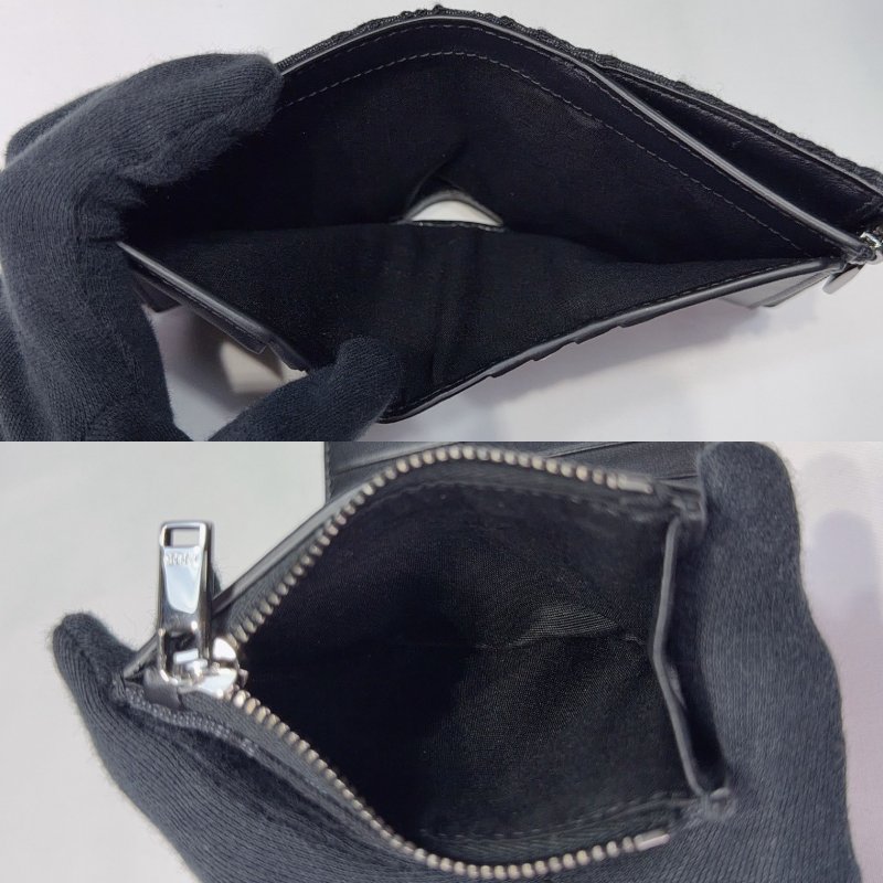 DIOR 全新Oblique黑緹花短夾-5