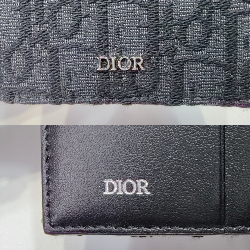 DIOR 全新Oblique黑緹花短夾-7